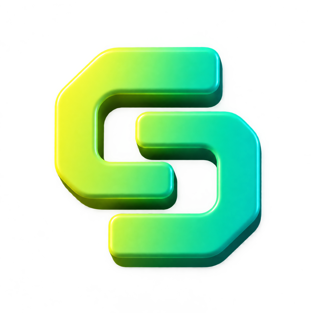 Engagee's sculpted lime-to-green interlocking logo